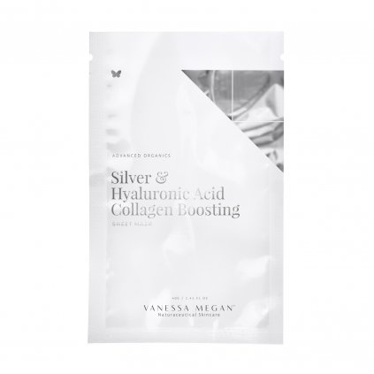 Kolagenová pleťová maska s obsahem stříbra a kyseliny hyaluronové Silver & Hyaluron