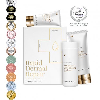 Set pro rychlou obnovu pleti Aktivujte hloubkovou hydrataci a prokrvení Rapid Dermal Repair Skin Recovery Kit