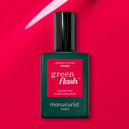 UV gel lak Peonie Green Flash LED