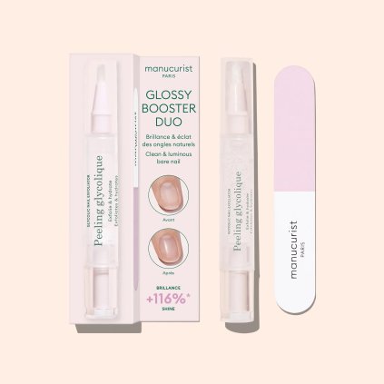Glossy Booster Duo – přirozeně lesklé nehty bez laku