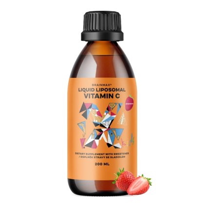 BrainMax KIDS Liquid Liposomal Vitamin C – jahodové „céčko“