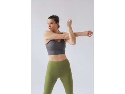 Crop top Flow Zen grey - Buttery soft kolekce (velikost S)