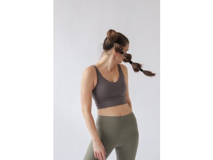 Crop top Flow Dark lila - Buttery soft kolekce (velikost S)