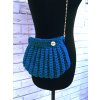 Háčkovaná crossbody - modrá