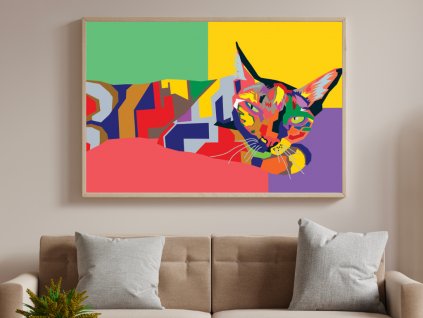 Wall Art - Abstract cat
