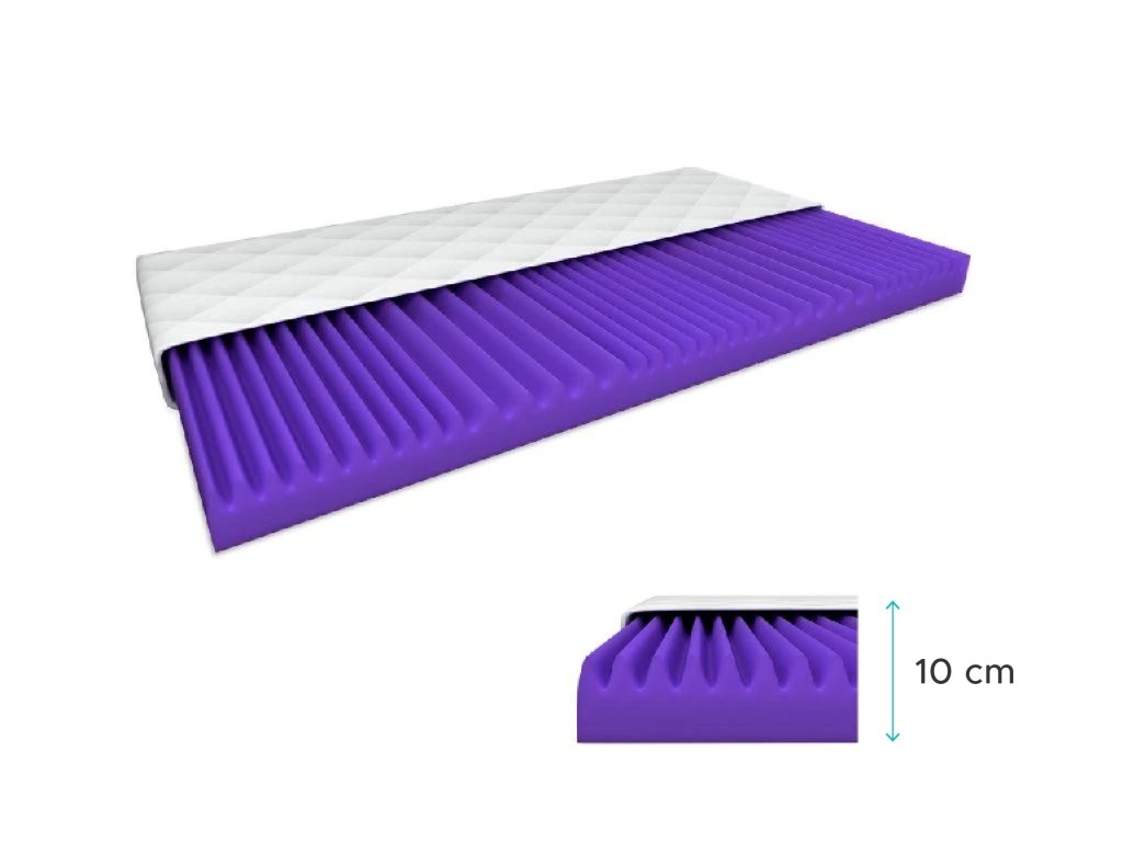 Peneča vzmetnica DELUXE 80x200 cm, višina 10 cm, udobna za vsak dan