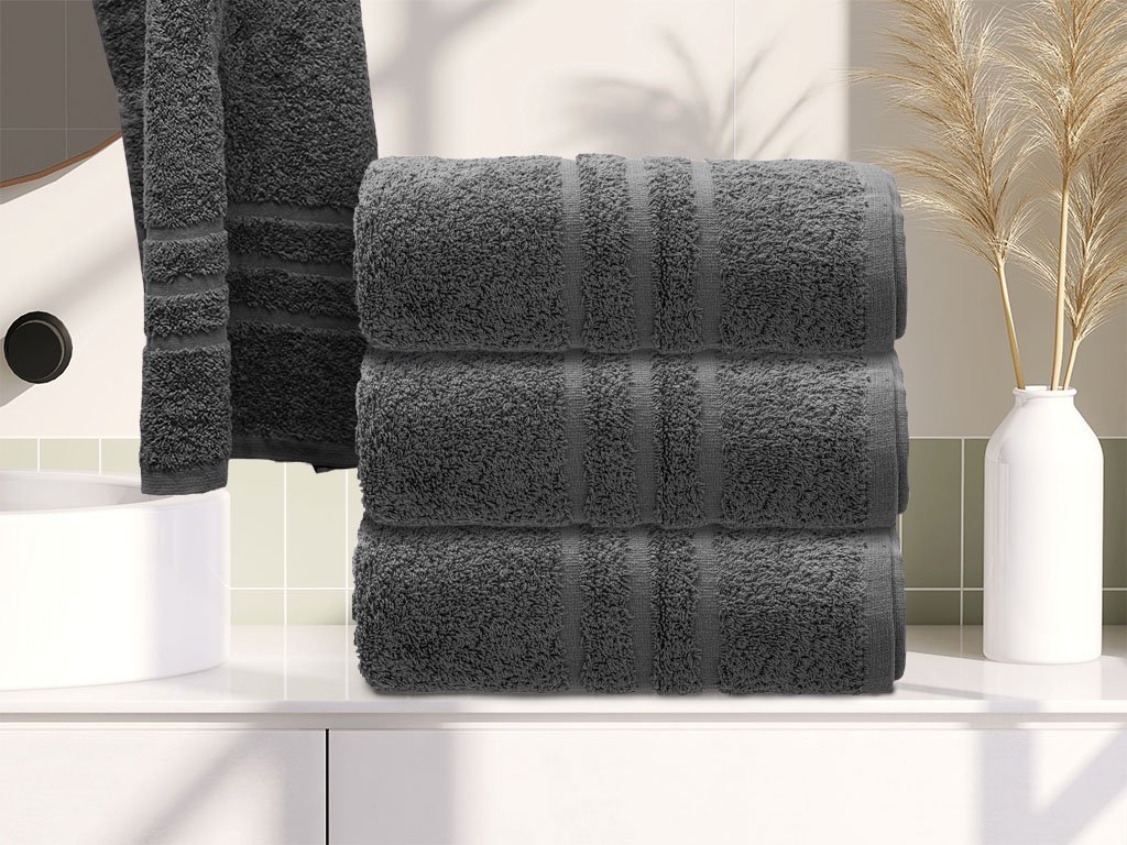 Ručník Comfort 50 x 100 cm tmavě šedý, 100% bavlna do moderní koupelny