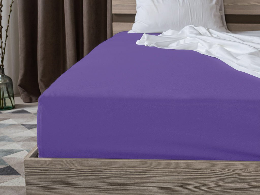 43740 3 jersey prosteradlo tmave fialove 180 x 200 cm