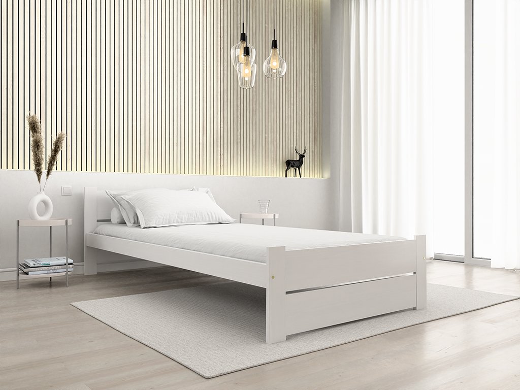 Postelja IKAROS DOUBLE 90 x 200 cm, bela