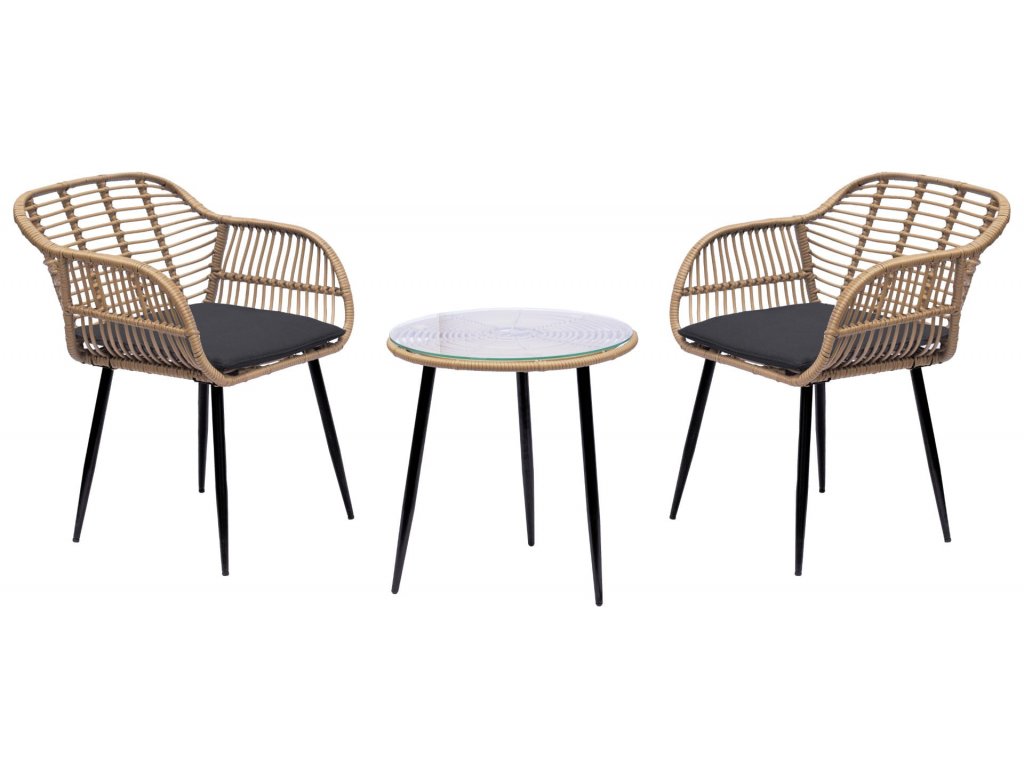 Moderní přírodní zahradní set JUANA s elegantním designem