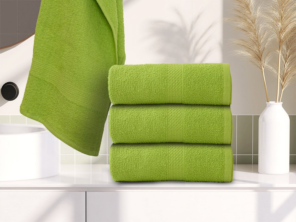 Ručník BASIC ONE 50 x 90 cm zelený, 100% bavlna – měkký a savý