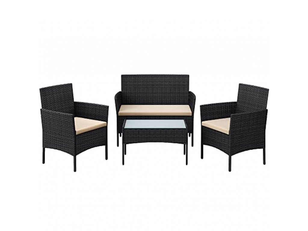 58293 cerny ratanovy zahradni set turia
