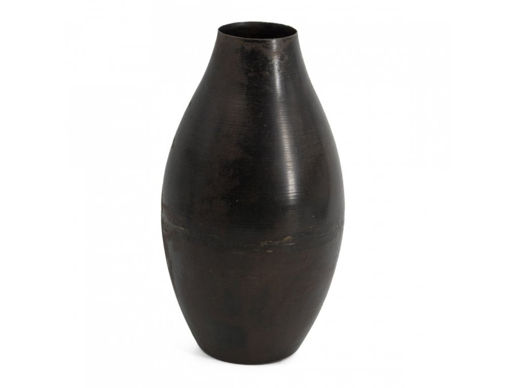 59938 cernohneda kovova vaza kolony 25 cm