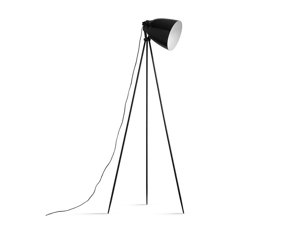 24447 cerna kovova stojaci lampa cinda typ 5