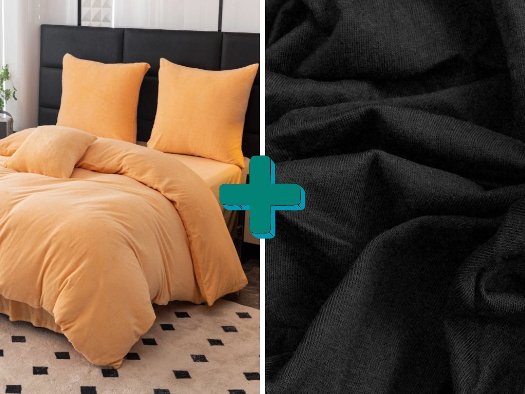 Luxusní sada povlečení FUZZA a prostěradla JERSEY EXCLUSIVE 90x200 cm