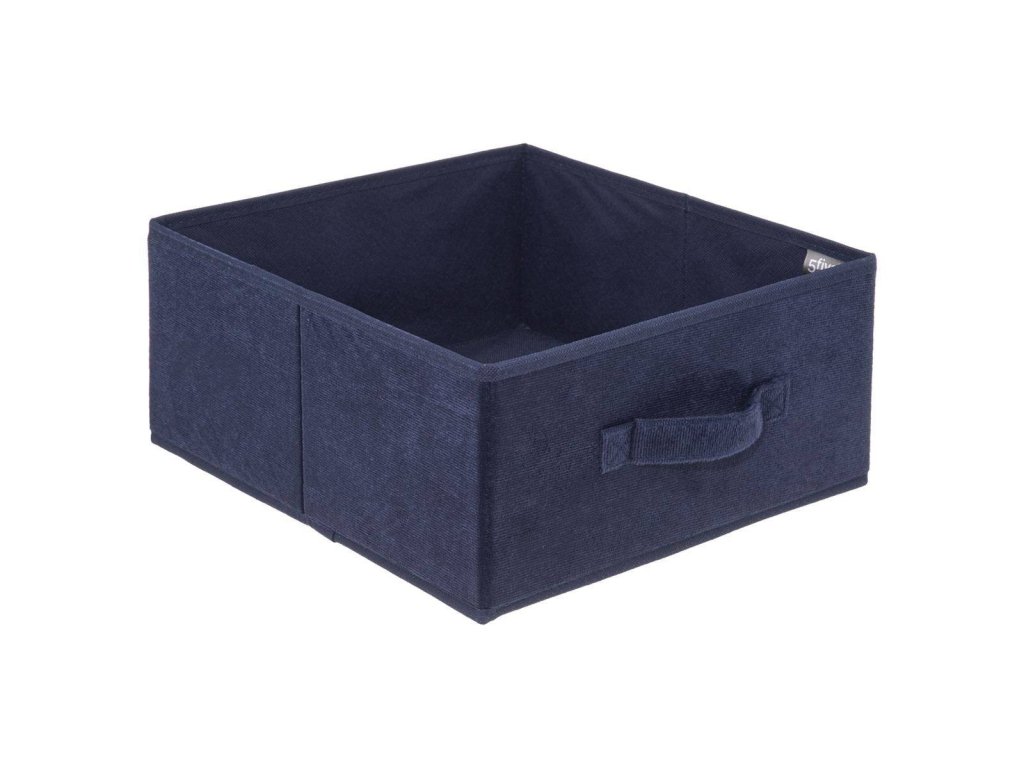 Textilní úložný box CUBIT 31x31 cm v modré barvě