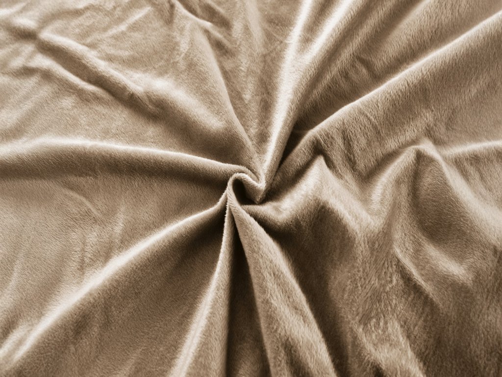 Hebké mikroplyšové prostěradlo NOLVIA 90x200 cm v béžové barvě