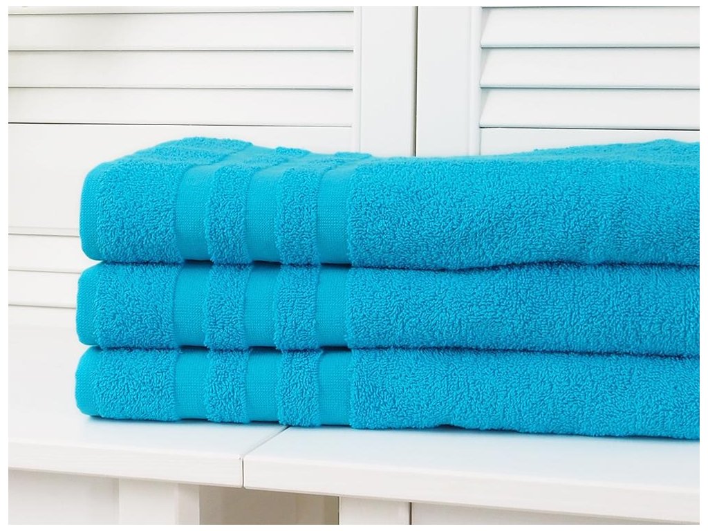 Brisača LINEA azurna 50x100 cm iz 100% bombaža