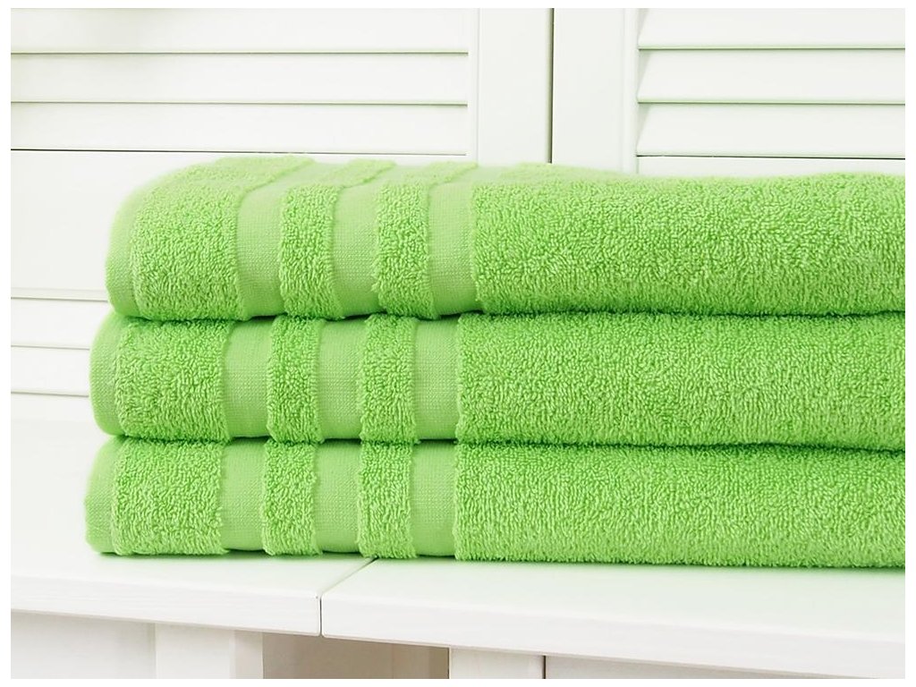 Brisača LINEA 50x100 cm zelena, 100% bombaž z elegantno borduro