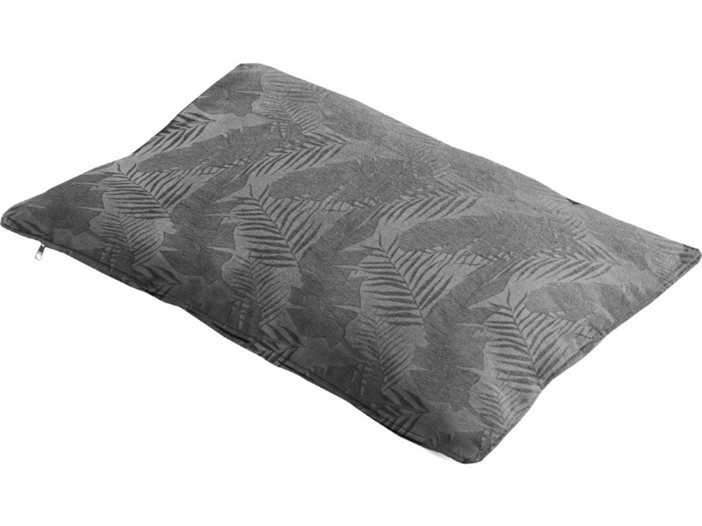 Venkovní polštář RUIZ 50x30 cm, šedý s elegantním motivem listů
