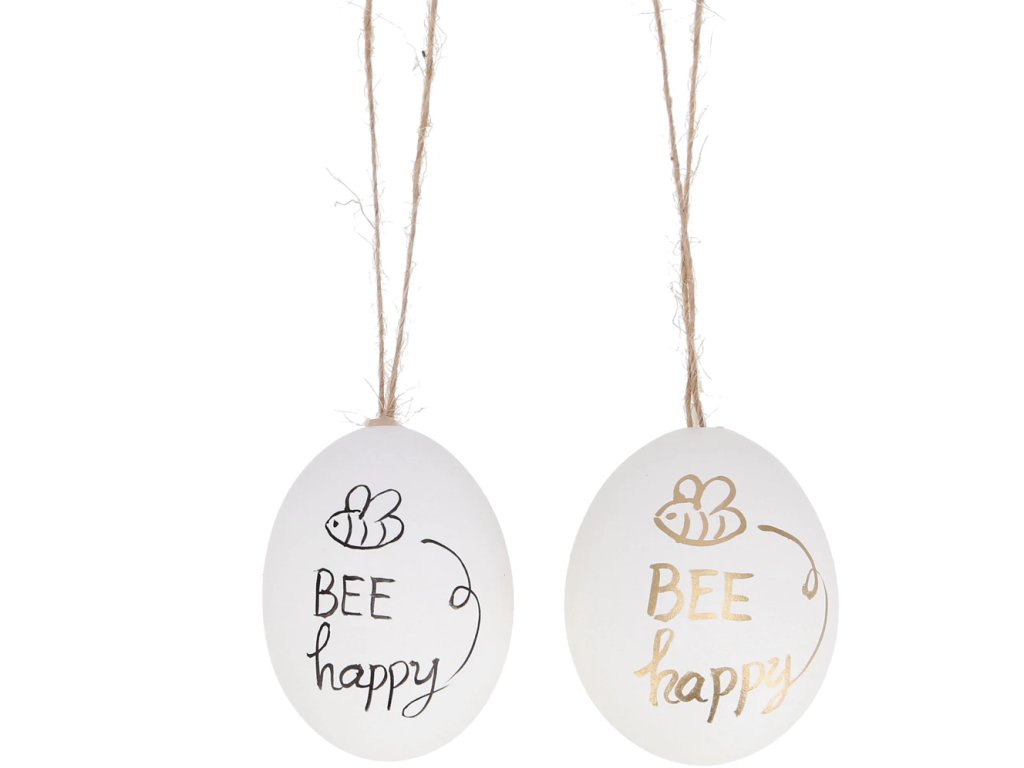 Závěsné slepičí vajíčko BEE HAPPY s motivem včely