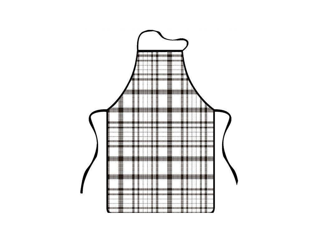 Kuchyňská zástěra CHECKS, bílo-černá – elegantní a praktická