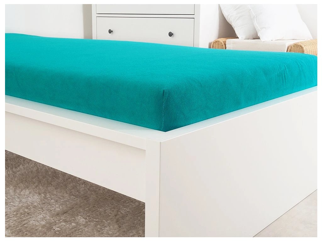 Tyrkysové froté prostěradlo EXCLUSIVE 70x140 cm – měkké a pohodlné pro dětskou postýlku