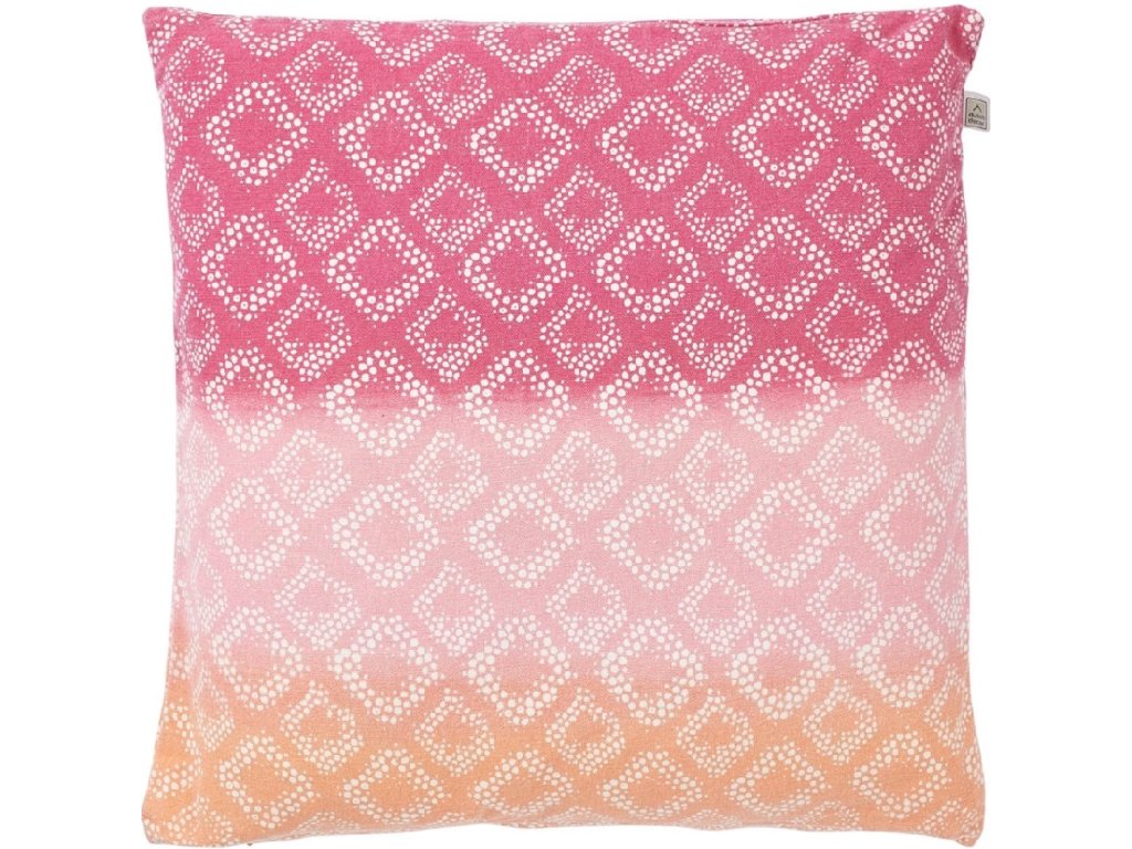 Stylový růžový povlak na polštář LAER 50x50 cm s elegantním vzorem