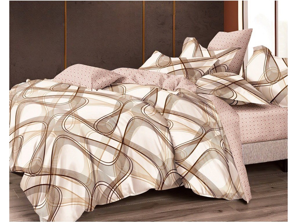 Flanelové povlečení INFINITY TWIST béžové – styl a pohodlí