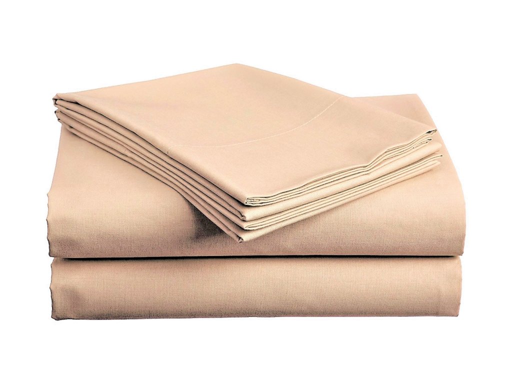 Bavlněné prostěradlo LUX 200x220 cm béžové – extra jemné a prodyšné