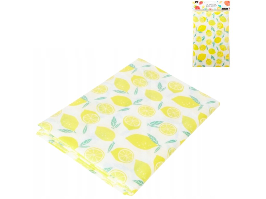 PVC ubrus LEMON 130x180 cm žlutý s citronovým motivem