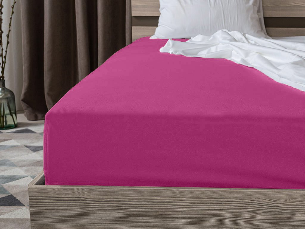 Jersey prostěradlo EXCLUSIVE 180x200 cm v purpurové barvě