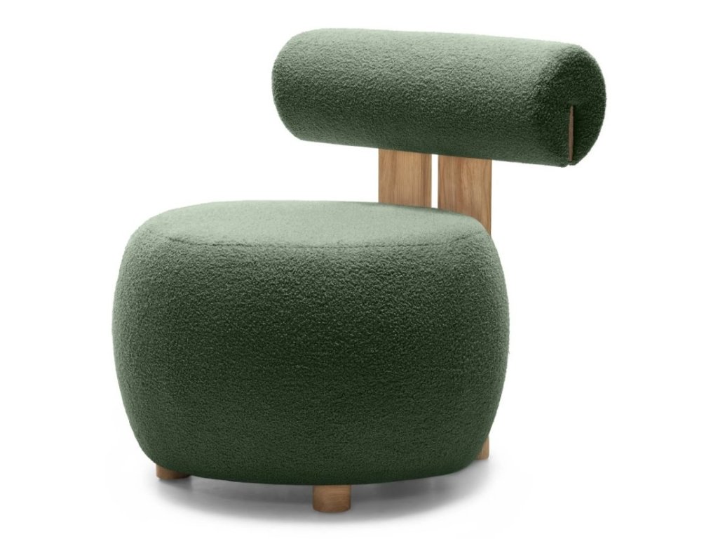 Designové křeslo HANNA tmavě zelené – stylový solitér do moderního interiéru