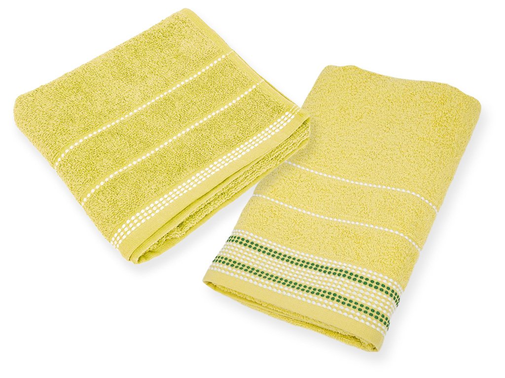 Set osuška a ručník BARBARA světle zelená – 100% bavlna