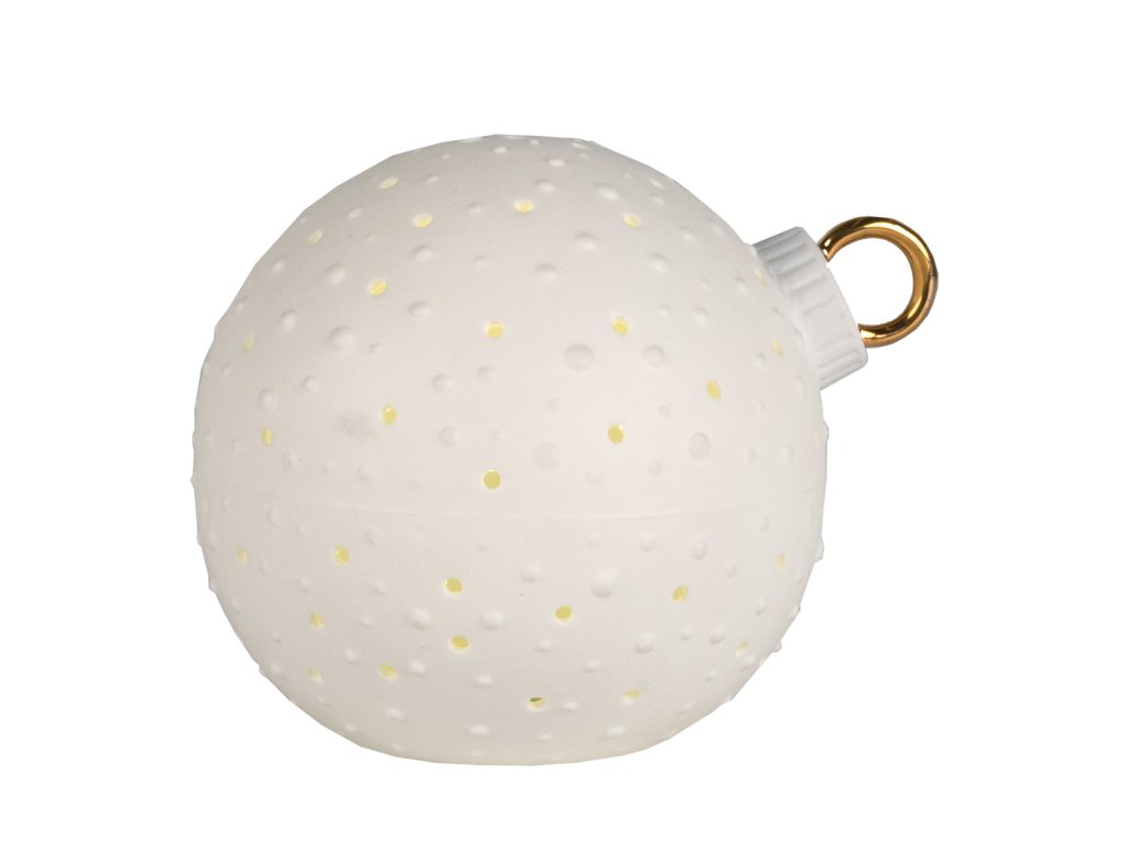 Porcelánová LED světelná koule DOTS