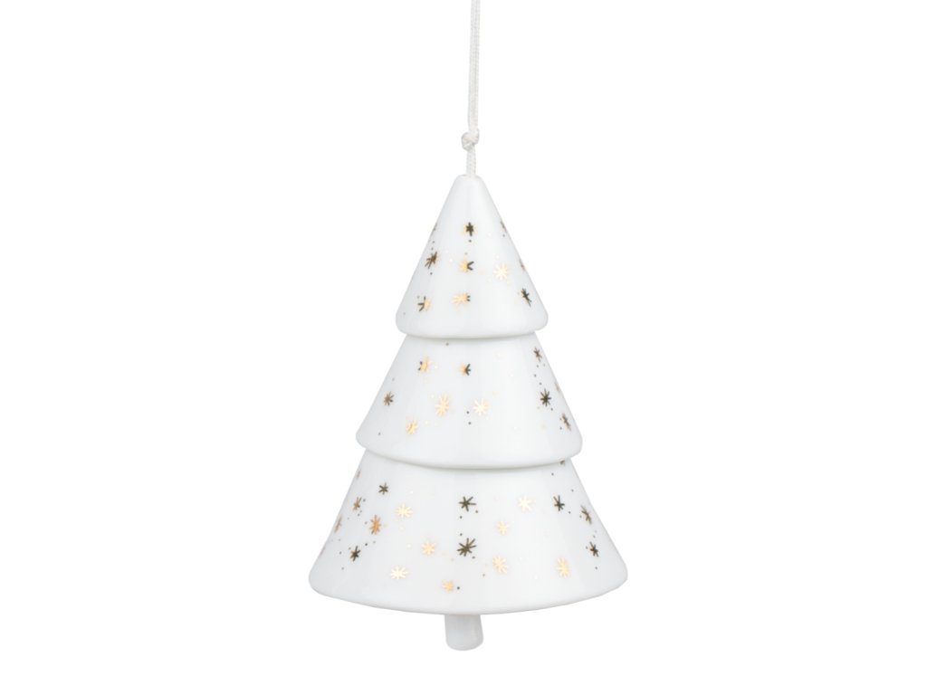 Závěsný porcelánový zvonek LITTLE GOLDEN STAR