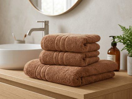 Brisača Classic 50 x 100 cm rjava, 100% bombaž