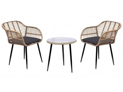 Moderní přírodní zahradní set JUANA s elegantním designem