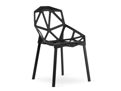 56475 cerna plastova zidle essen