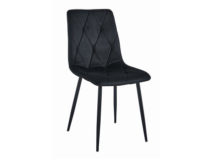 Černá sametová jídelní židle LIBRA – luxusní a moderní design