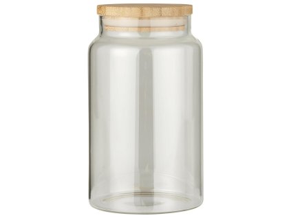 47169 sklenena doza na potraviny bamboo s bambusovym vikem 1000 ml