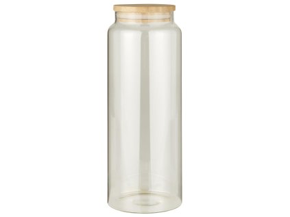 47328 sklenena doza na potraviny bamboo s bambusovym vikem 1750 ml