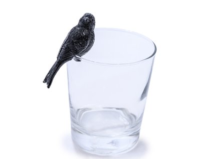 Dekoracija za cvetlični lonček KOLIBRI črna