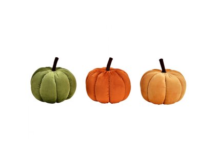 Dekorace dýně PUMPKIN 14x18 cm z textilu – různé barvy na podzimní výzdobu