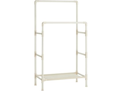 Víceúčelový šatní regál REDER 83x157 cm bílý pro uspořádání oděvů