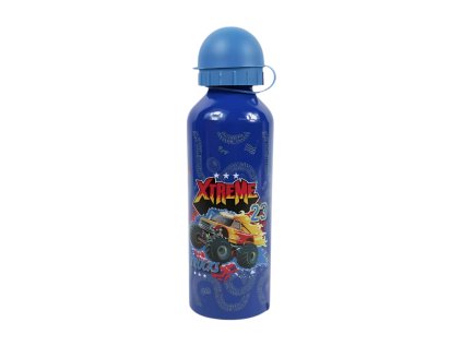 Dětská kovová láhev XTREME 500 ml modrá s motivem monster trucku