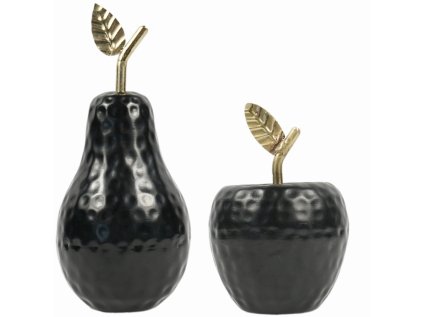 Hliníková dekorace APPLE AND PEAR černá – elegantní doplněk, více variant