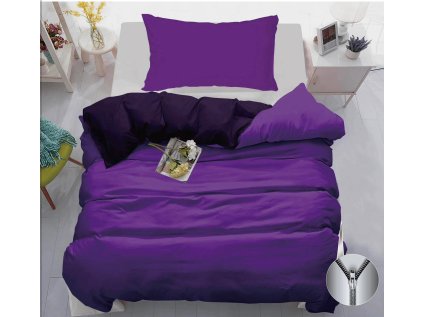 Bavlněné povlečení VIOLETTA fialové – elegantní design pro moderní ložnici