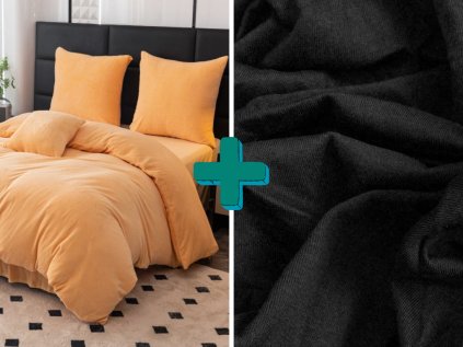 Luxusní sada povlečení FUZZA a prostěradla JERSEY EXCLUSIVE 90x200 cm