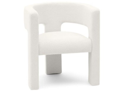 Bílé designové křeslo ALPAH B s moderním a minimalistickým vzhledem